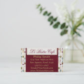 Le Bistro Café Business Cards Visitenkarte (Stehend Vorderseite)