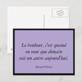 Le bonheur postkarte (Vorne/Hinten)