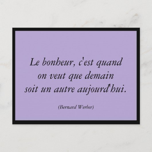 Le bonheur postkarte (Vorderseite)