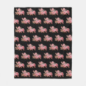 Le Boudoir Noire Pink Peach Black Fleecedecke (Vorderseite)