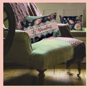Le Boudoir Vintage-Spitze und Stoff Lendenkissen
