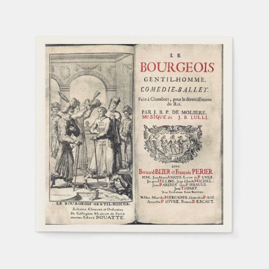 Le Bourgeois Gentilhomme Cocktail Napkin Serviette (Vorderseite)