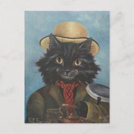 Le bricoleur Chat Postkarte