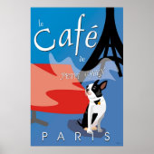 Le Cafe de Petit Chien, Paris (Bleu) Poster (Vorne)