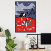 Le Cafe de Petit Chien, Paris (Nackt) Poster (Heimbüro)