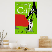 Le Cafe de Petit Chien, Paris (Vert) Poster (Küche)