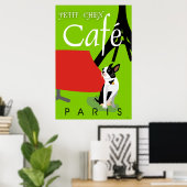 Le Cafe de Petit Chien, Paris (Vert) Poster (Heimbüro)