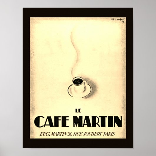 Le Cafe Martin Plakat (Vorne)
