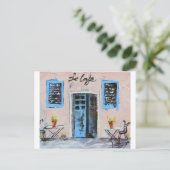 Le Cafe, Palettenmesser-Malerei im Öl Postkarte (Stehend Vorderseite)