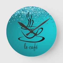 Le Cafe Personalisiert Kitchen Acryl Runde Wanduhr