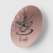 Le Cafe Personalisiert Kitchen Acryl Runde Wanduhr (Winkel)