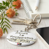 Le Calme avant la Trompette - Jeux de Mots Schlüsselanhänger (Seite)