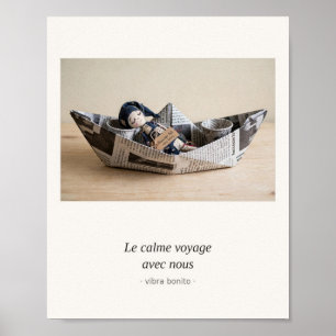 Le calme voyage avec nous — Papier-Serie Poster