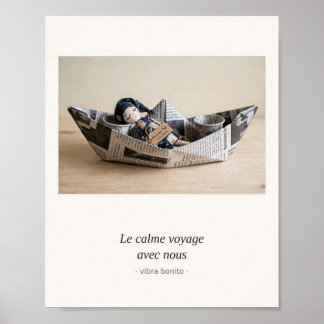 Le calme voyage avec nous — Papier-Serie Poster
