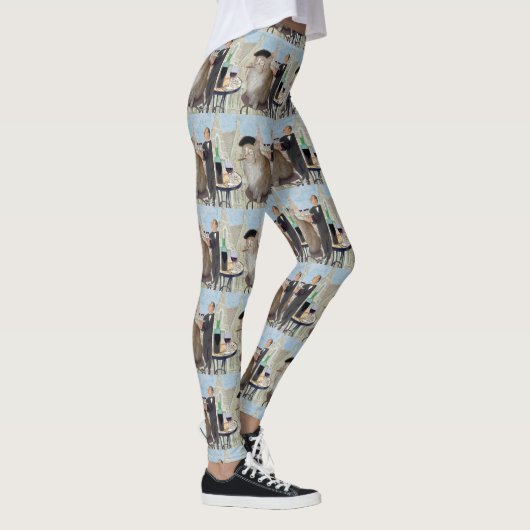 Le Cat du Café Leggings (Rechts)