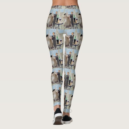 Le Cat du Café Leggings (Rückseite)