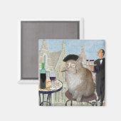Le Cat du Café Magnet (Vorderseite/Rückseite)
