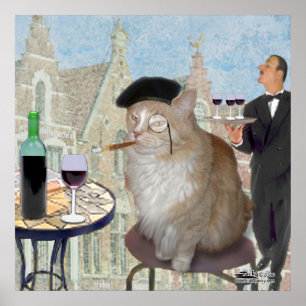 Le Cat du Café Poster