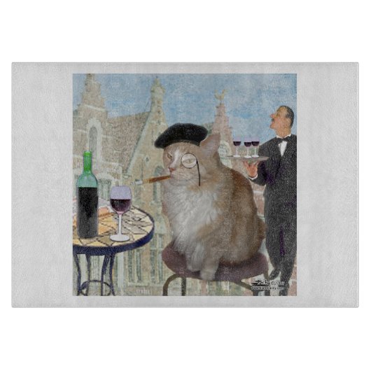 Le Cat du Café Schneidebrett (Vorderseite)