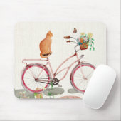 Le Chat à Vélo Mouse Pad Mousepad (Mit Mouse)