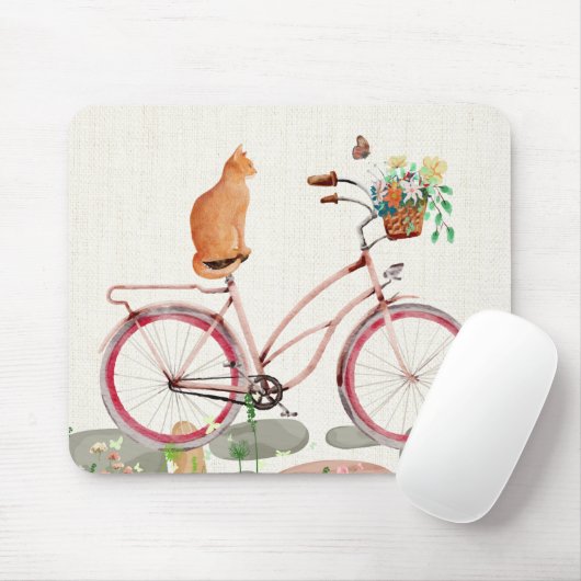 Le Chat à Vélo Mouse Pad Mousepad (Mit Mouse)