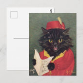 Le Chat chanteur Postkarte (Vorne/Hinten)