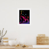 Le Chat d'Alexandra en Noir Two Poster (Küche)