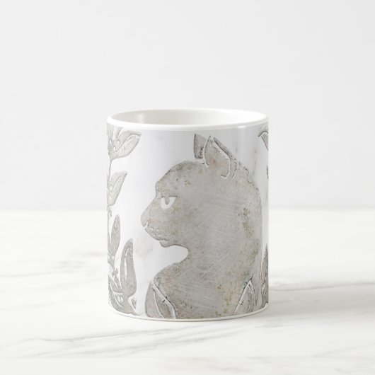 Le Chat d'Argent Carrara Marmor & Silber Effekt Kaffeetasse (Mittel)
