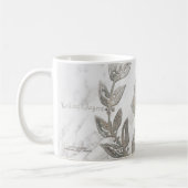 Le Chat d'Argent Carrara Marmor & Silber Effekt Kaffeetasse (Links)