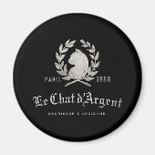 Le Chat d'Argent Édition Noire Rundmagnet Magnet (Vorne)