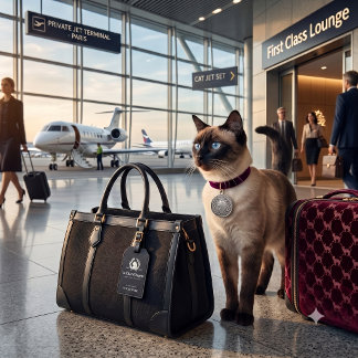 Le Chat d'Argent Französischer Silberkamm Zollgepä Gepäckanhänger