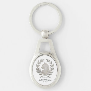 Le Chat d'Argent Oval Cameo Schlüsselanhänger