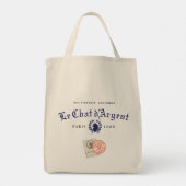Le Chat d'Argent Paris doppelseitige Leinwand-Eink Tragetasche (Rückseite)