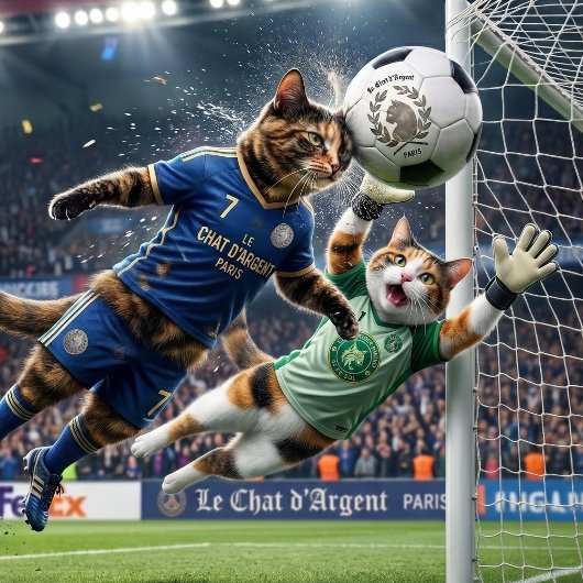 Le Chat d'Argent Paris Fußball | Silberkatze