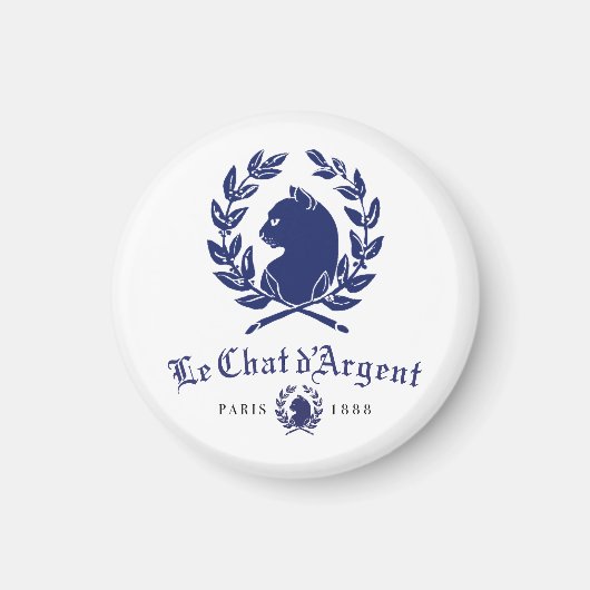 Le Chat d'Argent Paris Rundmagnet | Klassisches Na Magnet (Vorne)