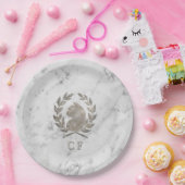 Le Chat d'Argent Personalisierte Carrara-Marmorsch Pappteller (Party)