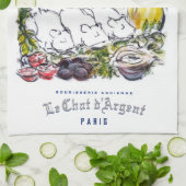 Le Chat d'Argent "Souris Provençale" Chef Geschirrtuch (Gefaltet)