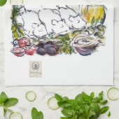 Le Chat d'Argent "Souris Provençale" Chef Geschirrtuch (Gefaltet)