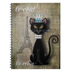 Le Chat, La Reine die Katze die Königin Notizblock