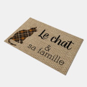 Le Chat - lustiges französisches Zitat Fußmatte (Schrägansicht)