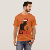 Le Chat Noel Christmas Parody Distressed Cut Out T-Shirt (Vorne ganz)