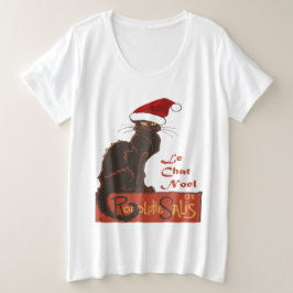 Le Chat Noel Christmas Spoof Vector Art Große Größe T-Shirt