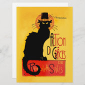 Le Chat Noir - Aktion De Grâces Einladung (Vorne/Hinten)