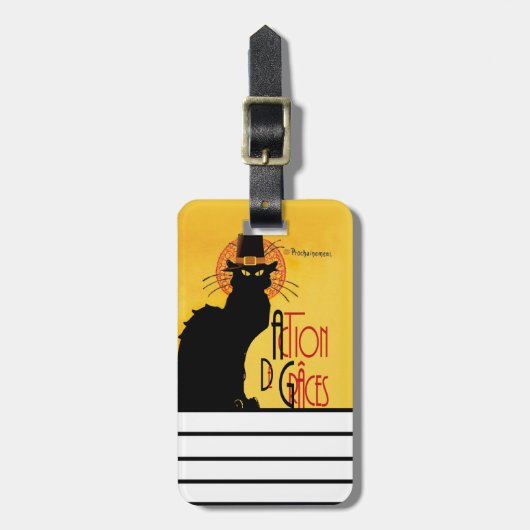 Le Chat Noir - Aktion De Grâces Gepäckanhänger (Vorderseite vertikal)