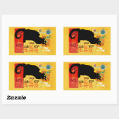 Le Chat Noir - Bonne Nouvelle Année Rechteckiger Aufkleber (Blatt)