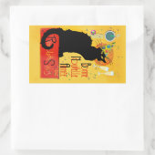 Le Chat Noir - Bonne Nouvelle Année Rechteckiger Aufkleber (Tasche)