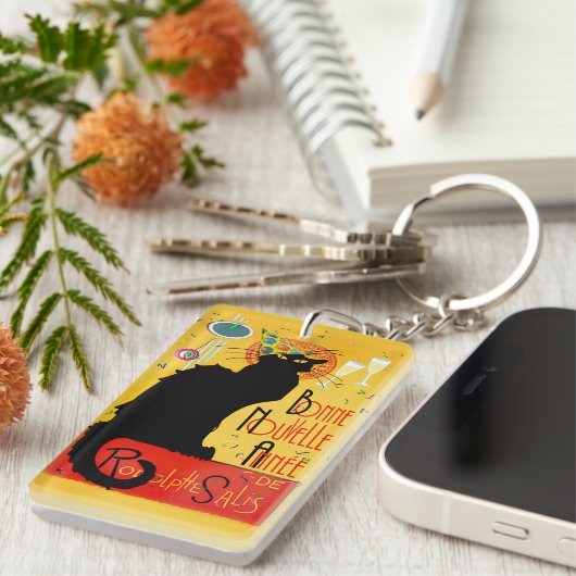 Le Chat Noir - Bonne Nouvelle Année Schlüsselanhänger (Vorderseite rechts)