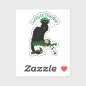 Le Chat Noir Clover St. Patrick's Day Aufkleber (Blatt)