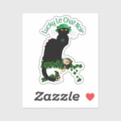 Le Chat Noir Clover St. Patrick's Day Aufkleber (Blatt)