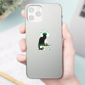 Le Chat Noir Clover St. Patrick's Day Aufkleber (Telefon)